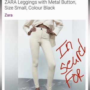 In search for Zara leggings either metal button